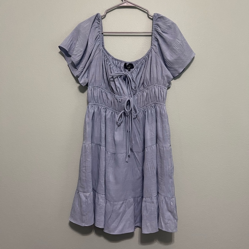 Vici blue Tie-Front dress